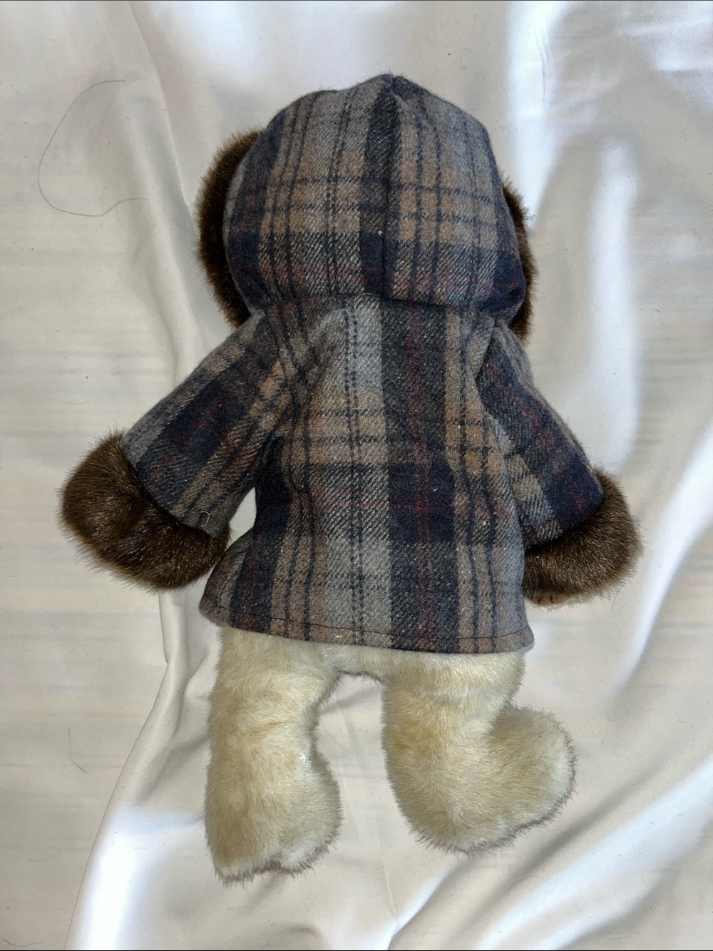 Boyd’s Bears 14” Corey Allen Bearsmore Plush Cream Teddy Bear with Plaid Coat - Picture 3 of 8